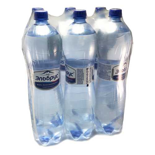 Вода Эльбрус минеральная газированная 1.5 л 6 штук в ВкусВилл