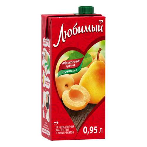 Напиток сокосодержащий Любимый абрикосовая груша 0.95 л в ВкусВилл