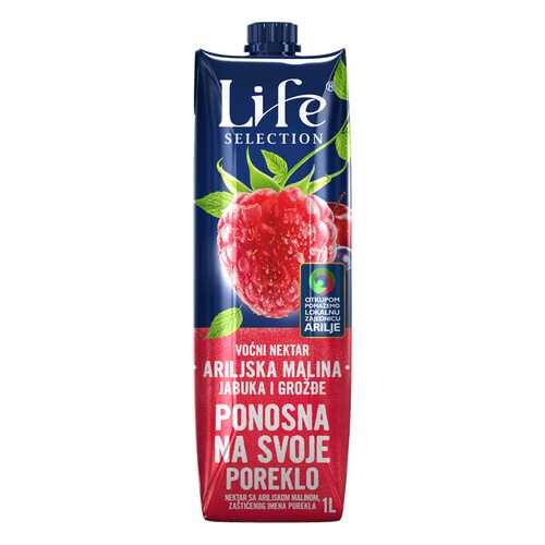 Сок Life Premium Яблоко, малина, виноград 1 л в ВкусВилл